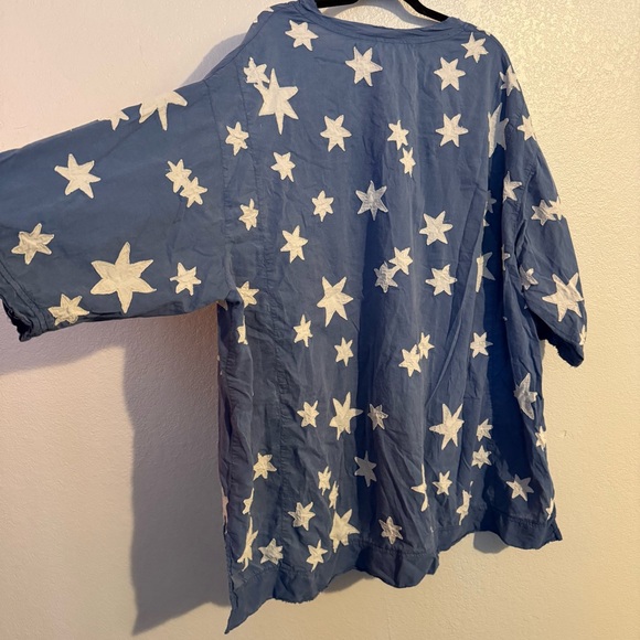 Magnolia Pearl European Cotton Intercosmic Applique Francis Top Free Size NWT - Picture 10 of 11